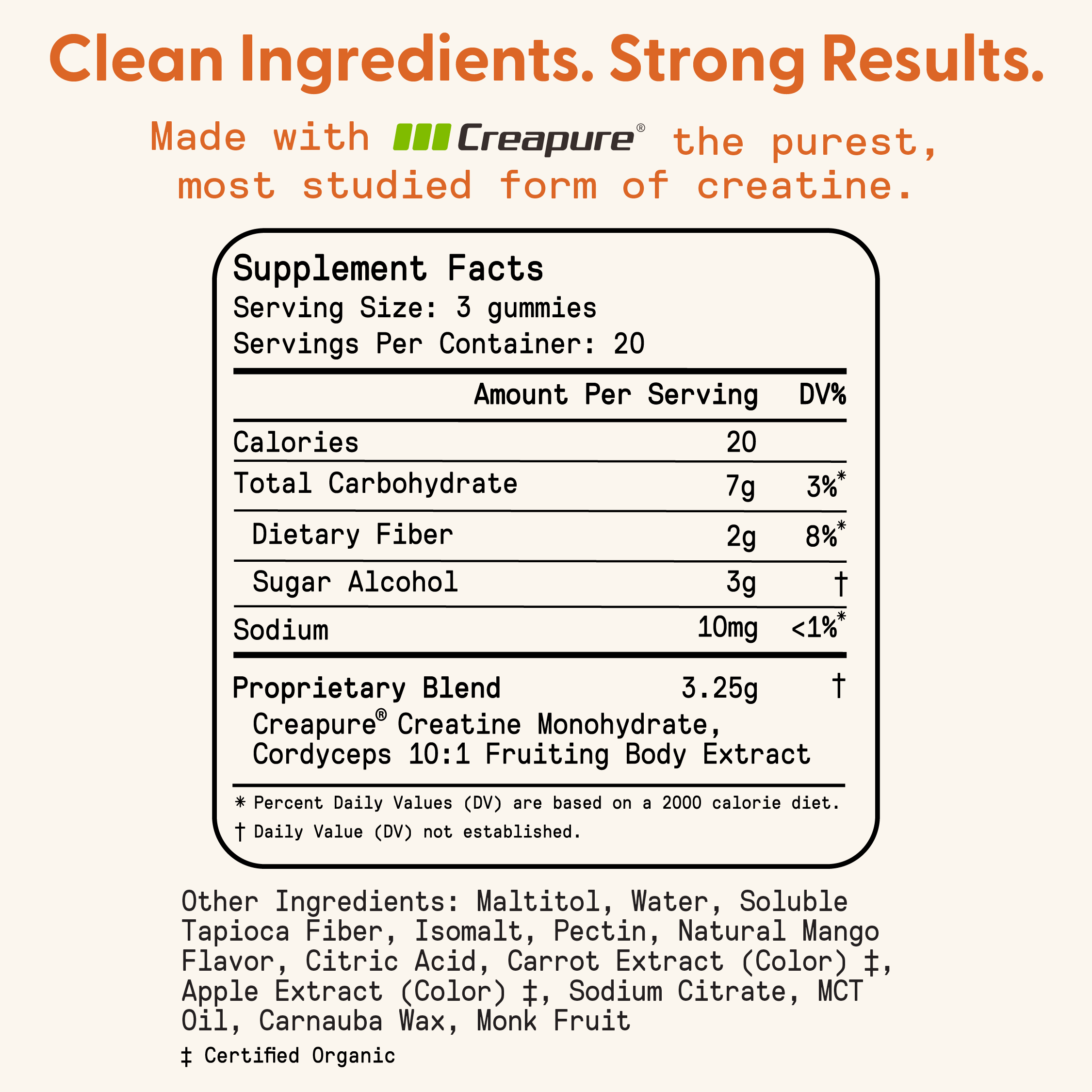 Daily Creatine Gummies 60 Count - Image 3