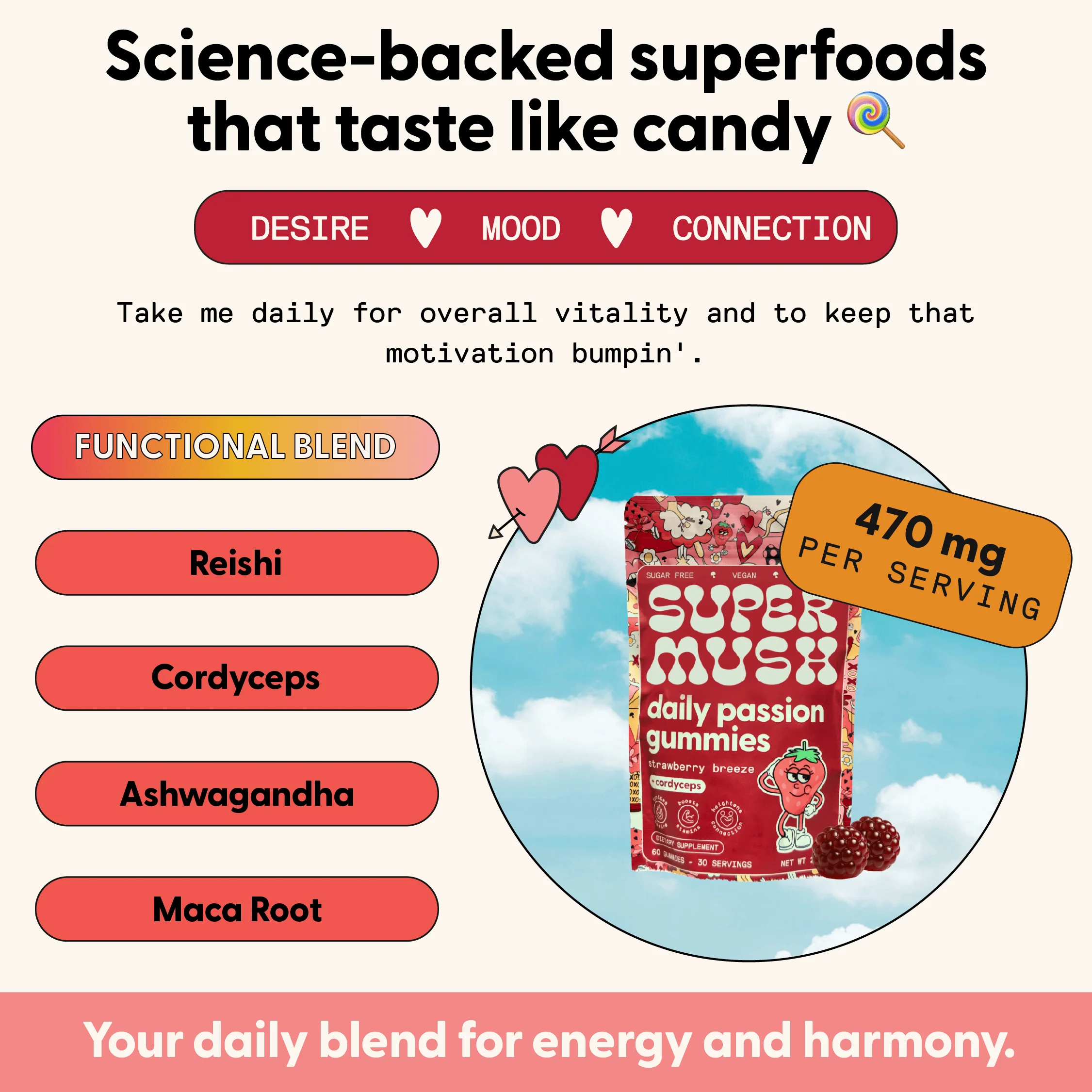 Daily Passion Gummies 60 Count - Image 6